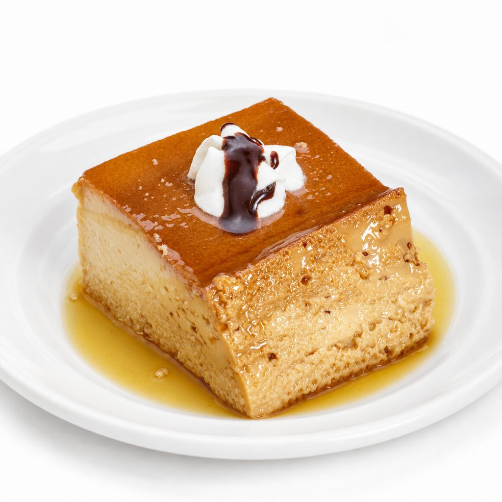 Flan w/ Caramel & Chocolate.