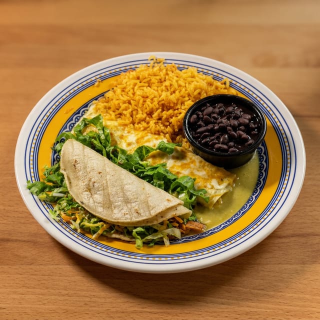 7. Cheese Enchilada, Taco, & Chile Relleno.