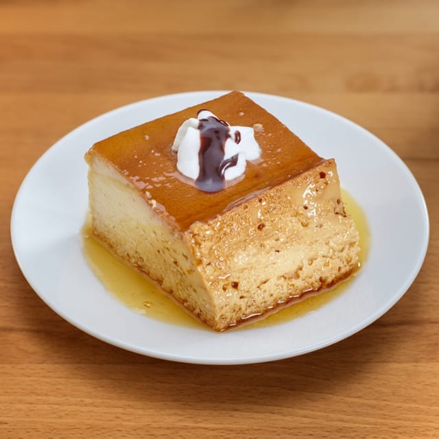 Flan w/ Caramel & Chocolate.